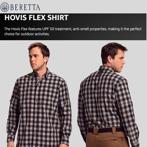 Men's Beretta Hovis Flex Performance Plaid Button-Down Shirt UPF 50